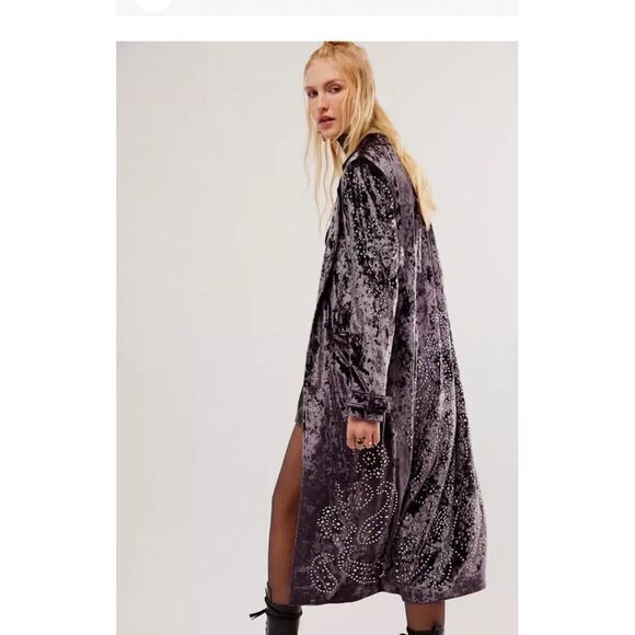 Free People‎ Understated Leather Fortune Duster XS $698 New With Tags - Picture 3 of 13